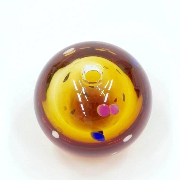 Aderia Glass Temari Ball Small Flower Vase Evening Clouds Design 65mm