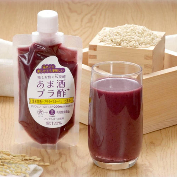 Black Rice Amazake & Acai Blueberry Vinegar Drink Pouch 150g