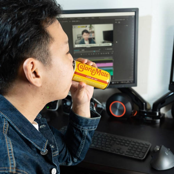 Calorie Mate Drink Cafe au Lait Coffee Milk 200ml (Pack of 3)