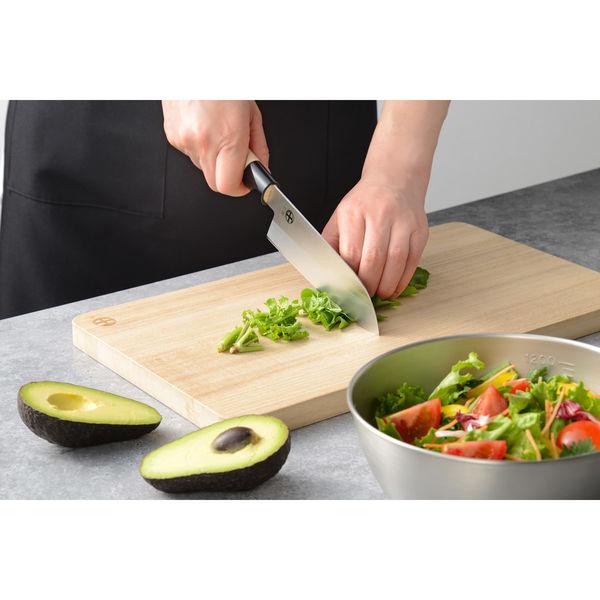 Chitose Japanese Knife 3-Piece Set Wood Handle Santoku, Nakiri & Deba