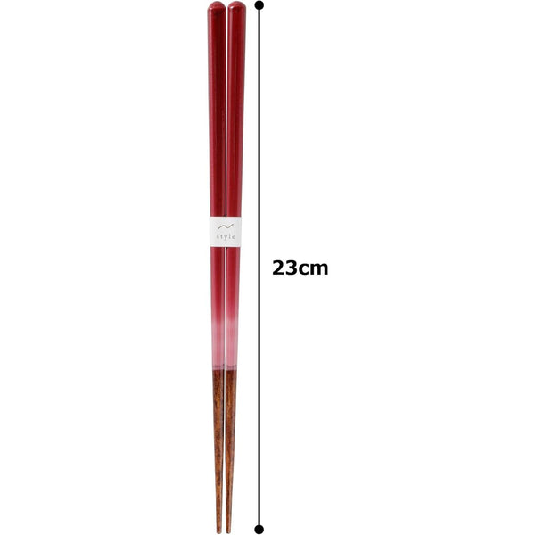 Aoba Dishwasher Safe Wooden Chopsticks Wine Red 23cm