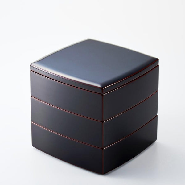 Isuke Three Tier Bento Box Traditional Lacquerware Lunch Box 18cm