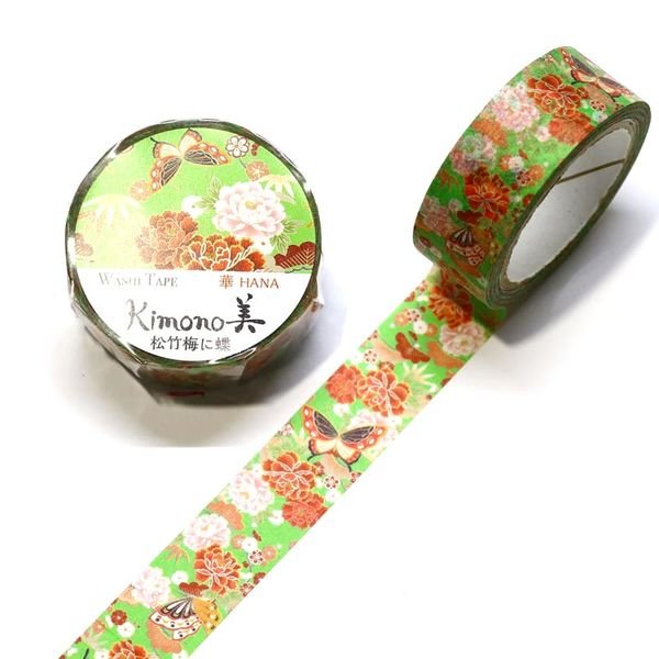 Kamiiso Kimono Washi Tape Kyoto Flowers Pattern Masking Tape
