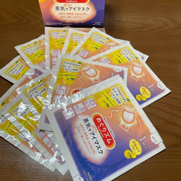 Kao MegRhythm Steam Eye Mask Yuzu 12 Sheets
