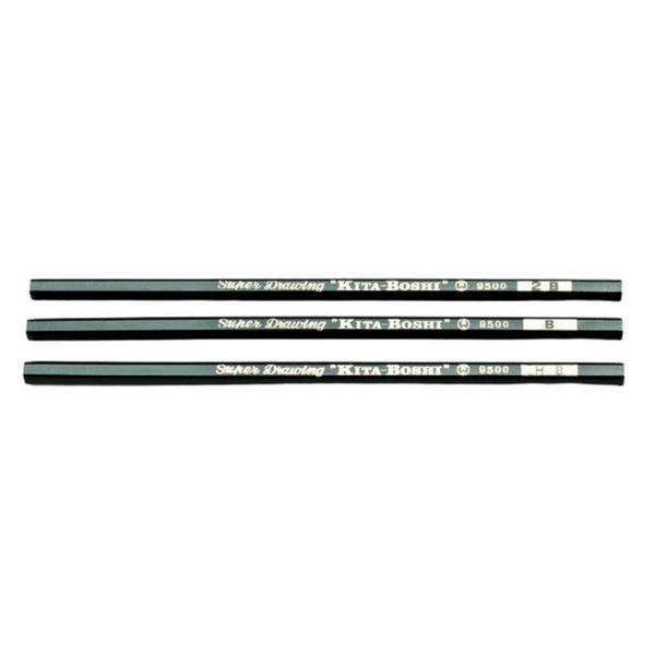 Kitaboshi Tokyo Pencil 2B 9500 For Drawing & Dark Shading 12 pieces
