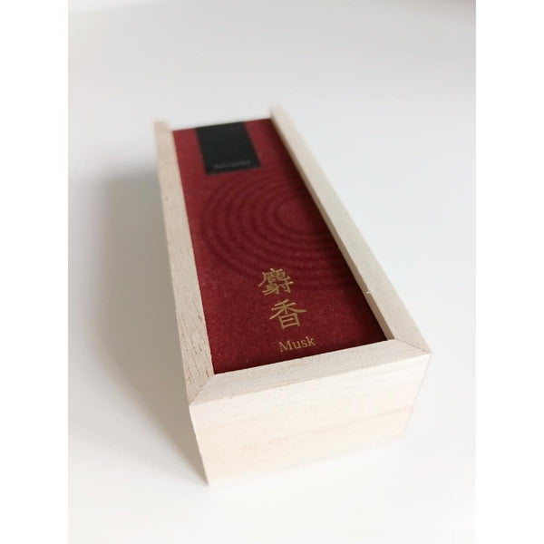 Kousaido Premium Musk Incense in Elegant Wooden Box 15 Sticks