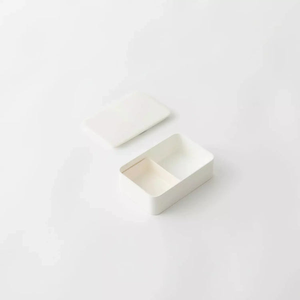 Minimalist White Microwaveable Bento Lunch Box Big Capacity 1000ml