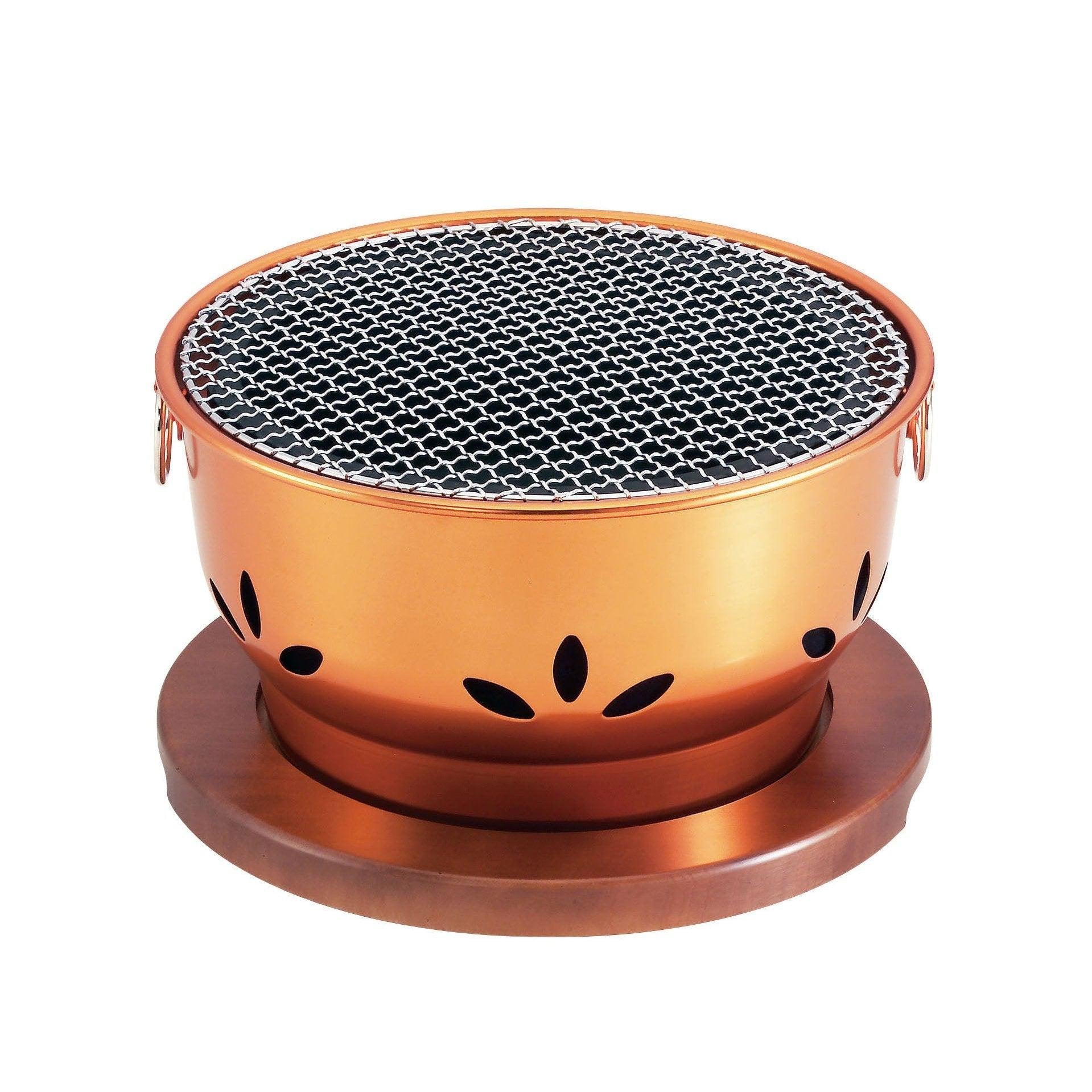 Ikenaga Shichirin Round Charcoal Grill Portable Cast-Iron Hibachi Grill 30cm