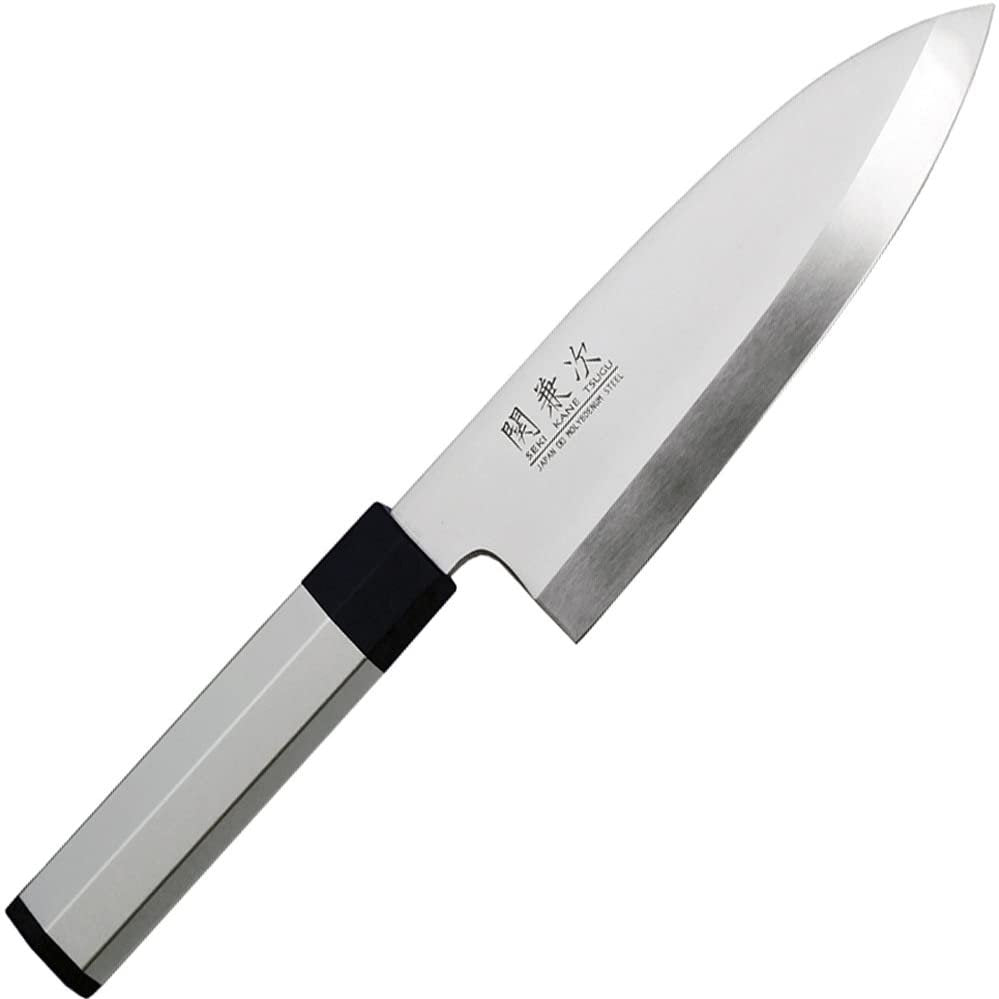 Seki Kanetsugu Single Edged Japanese Deba Knife with Aluminum Handle 165mm