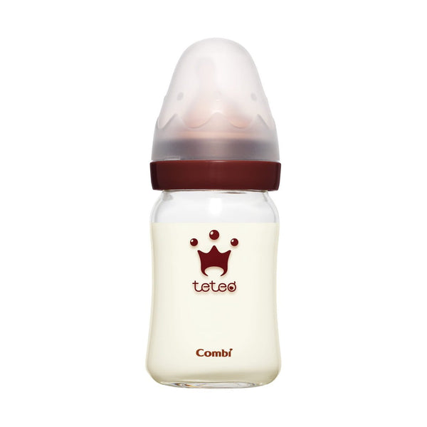 Combi Teteo Baby Bottle Breastfeeding Shaped Glass Bottle 160ml