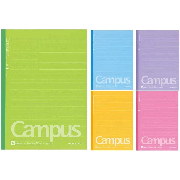 Kokuyo B5 Lined Notebook 7mm Horizontal Lined Paper with Dots (Set of 5)