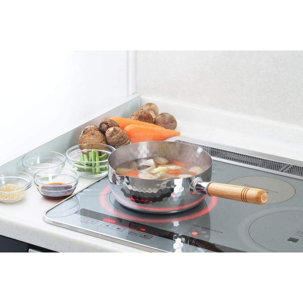 Yoshikawa Yukihira Saucepan Stainless Steel Pot 2.2 Quart 20cm YH6753