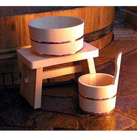 Umezawa Hinoki Bath Bucket (Handmade Japanese Cypress Bath Bucket)
