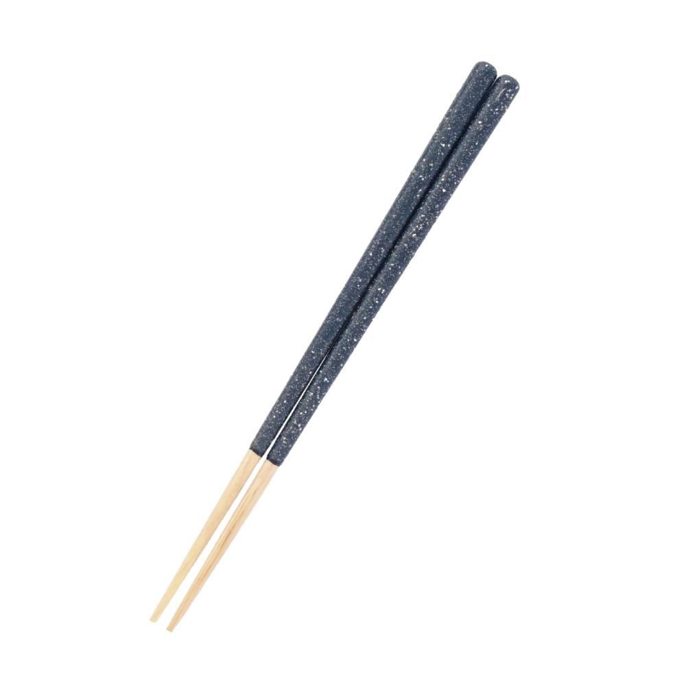 Pentagonal Chopsticks Patented Non-Slip Technology Terrazzo Navy 23cm