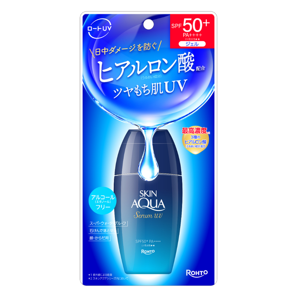 Rohto Skin Aqua Hyaluronic Serum UV Sunscreen Gel SPF50+ 70g
