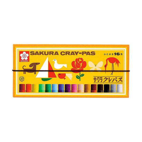 Sakura Craypas Thick Oil Pastel Crayons 16 Color Set