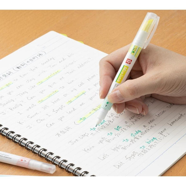 Sakura Mixline Highlighters Two-Tone Underline Highlighter 3 Color Set