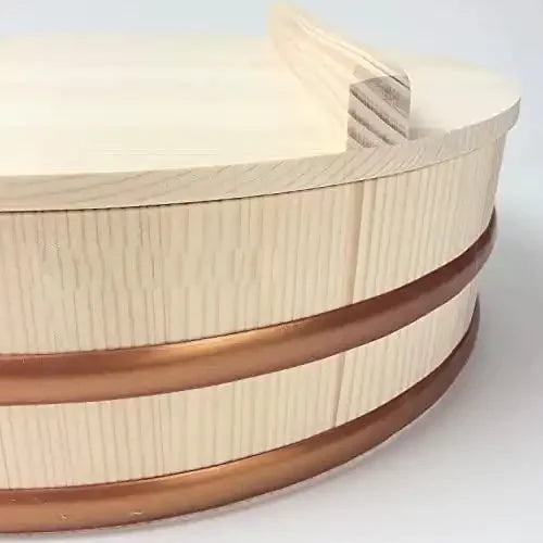 Tachibana Sushi Oke Wooden Hangiri Bowl with Lid 36cm