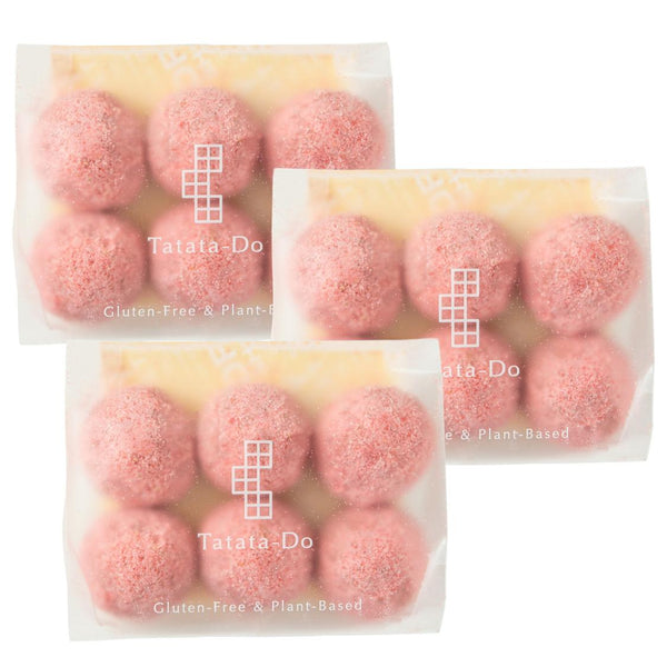 Tatatado Vegan Gluten-Free Strawberry Cookie Balls (Pack of 3)