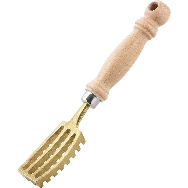 Wahei Freiz Brass Fish Scale Remover Wood-Handle Scaler Large