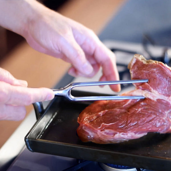 Wooden Handle Japanese Steak Knife & Carving Fork Set