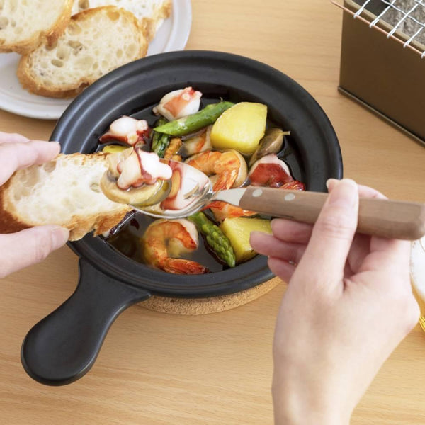 Aderia Pottery Smoker Pan With Glass Dome Lid & Wood Chips