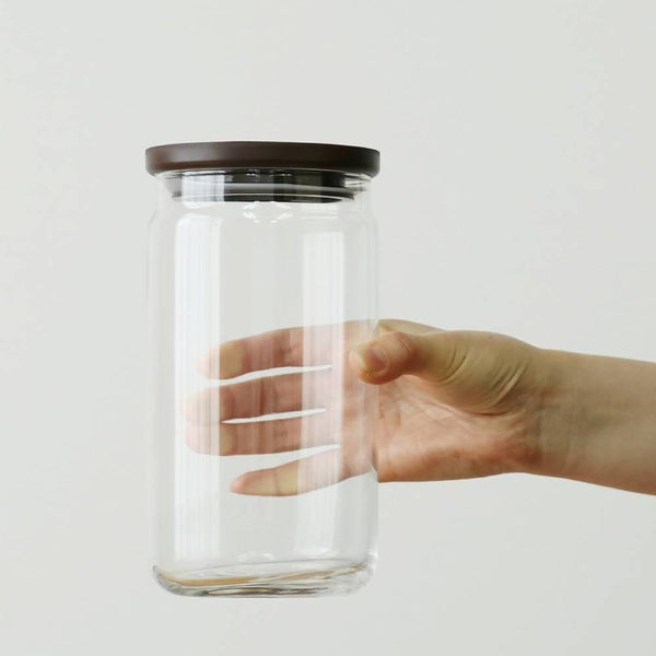 Aderia Stackable Glass Canister Large Kitchen Storage Container 1090ml