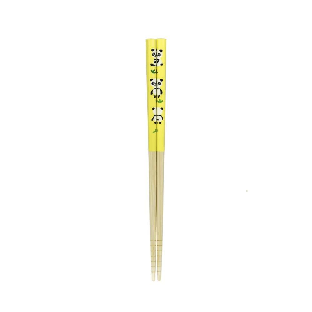 Bamboo Kid's Chopsticks With Case Dishwasher Safe Panda Design 19.5cm