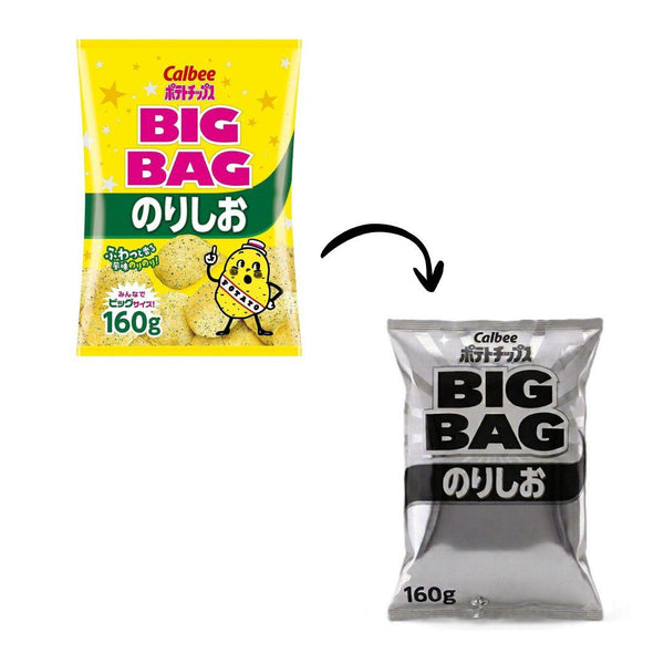 Calbee Norishio Salted Seaweed Potato Chips Big Bag 160g (Pack of 3)