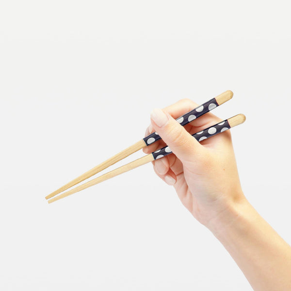 Children's Chopsticks Dishwasher Safe Truly Non-Slip Polka Dot 18cm