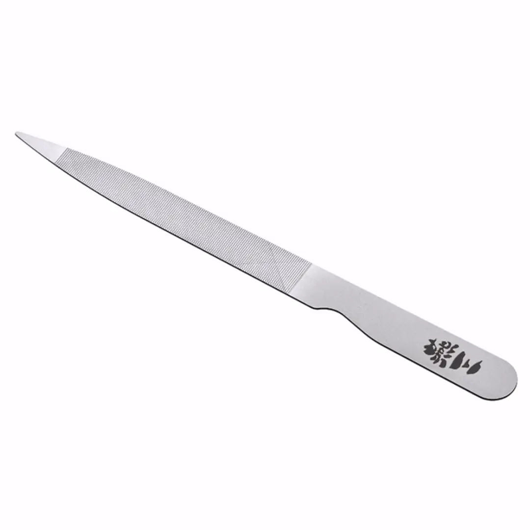 Enzo Stainless Steel Nail File Coarse Grit in Black Gift Box 150mm
