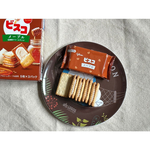Glico Bisco Maple Syrup Flavored Cream Sandwich Biscuits (Pack of 5)