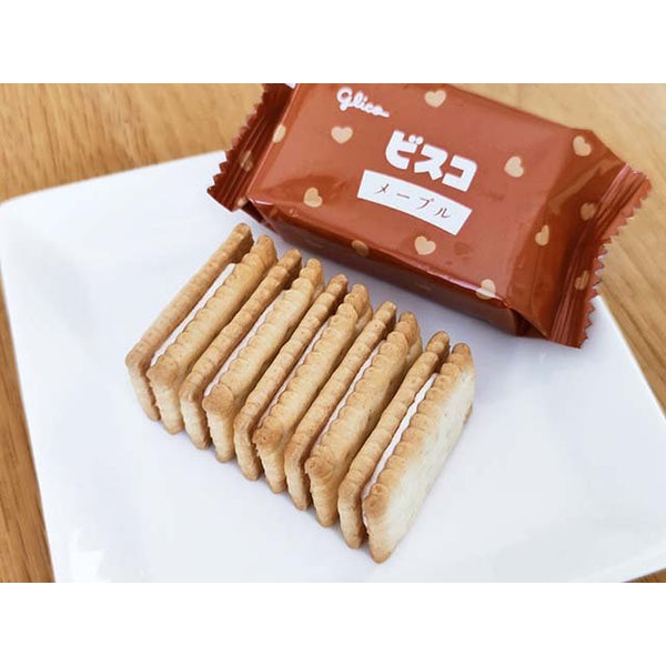 Glico Bisco Maple Syrup Flavored Cream Sandwich Biscuits (Pack of 5)