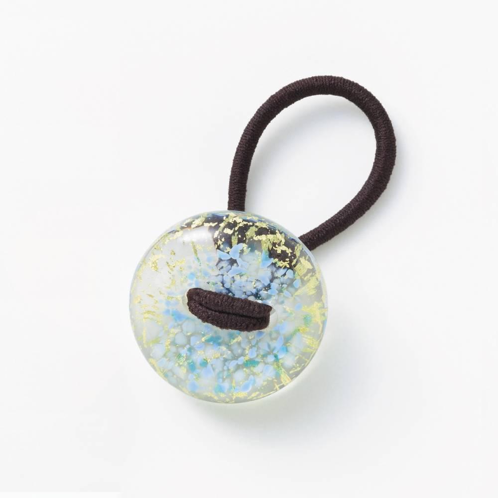 Hair Drop Handmade Glass Bead Hair Tie Sky Blue Glass