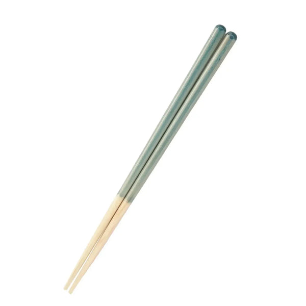 Handcrafted Wooden Chopsticks Non-Slip Dishwasher Safe Foggy Blue 21cm