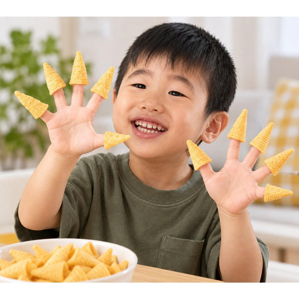 House Foods Tongari Corn Japanese Cone Shaped Chips Grilled Corn Flavor (Pack of 6)