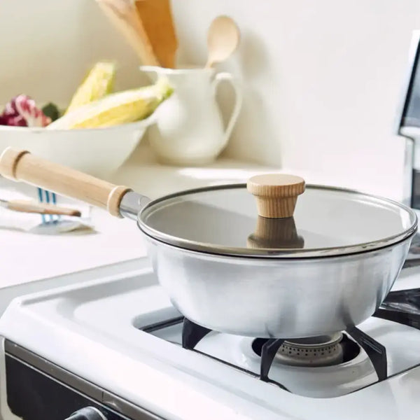 Itaru Multi-Purpose Aluminum Deep Pan With Lid Induction Safe 22cm