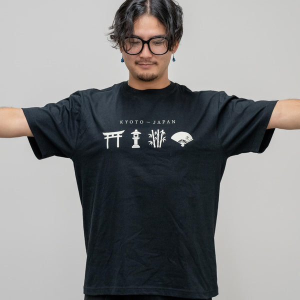 J Taste Kyoto Graphic T-Shirt Traditional Japanese Graphic Tee Black