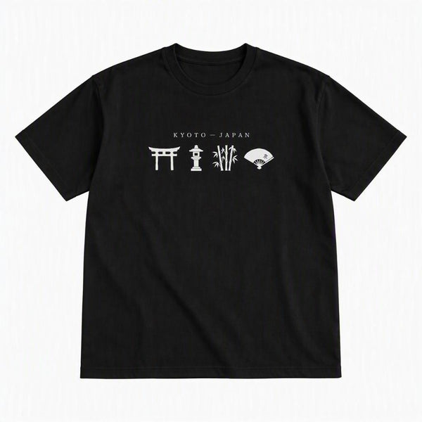 J Taste Kyoto Graphic T-Shirt Traditional Japanese Graphic Tee Black