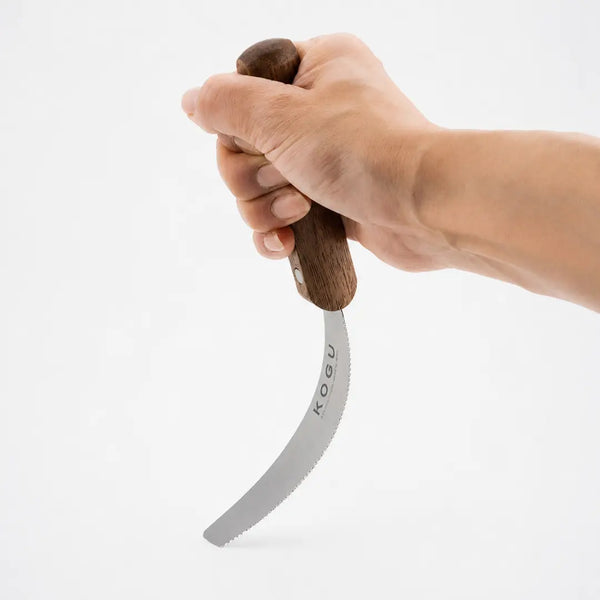 Kogu 2-in-1 Bread Knife & Spreader with Serrated Edge Wooden Handle