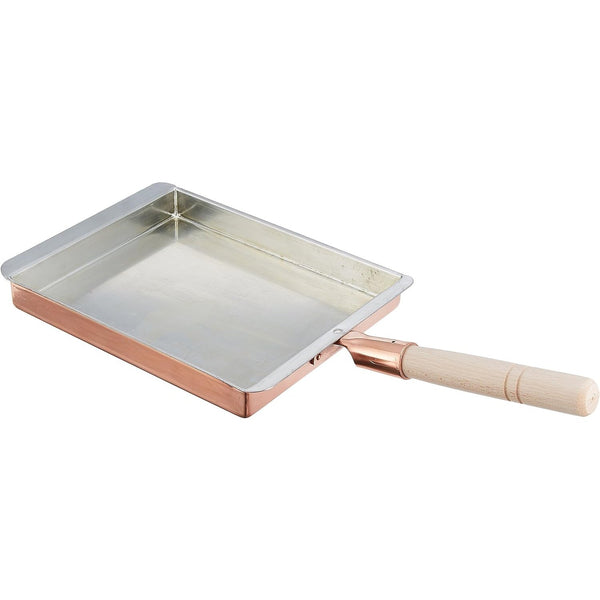 Marushin Copper Tamagoyaki Pan Kansai Type Japanese Omelette Pan 21cm
