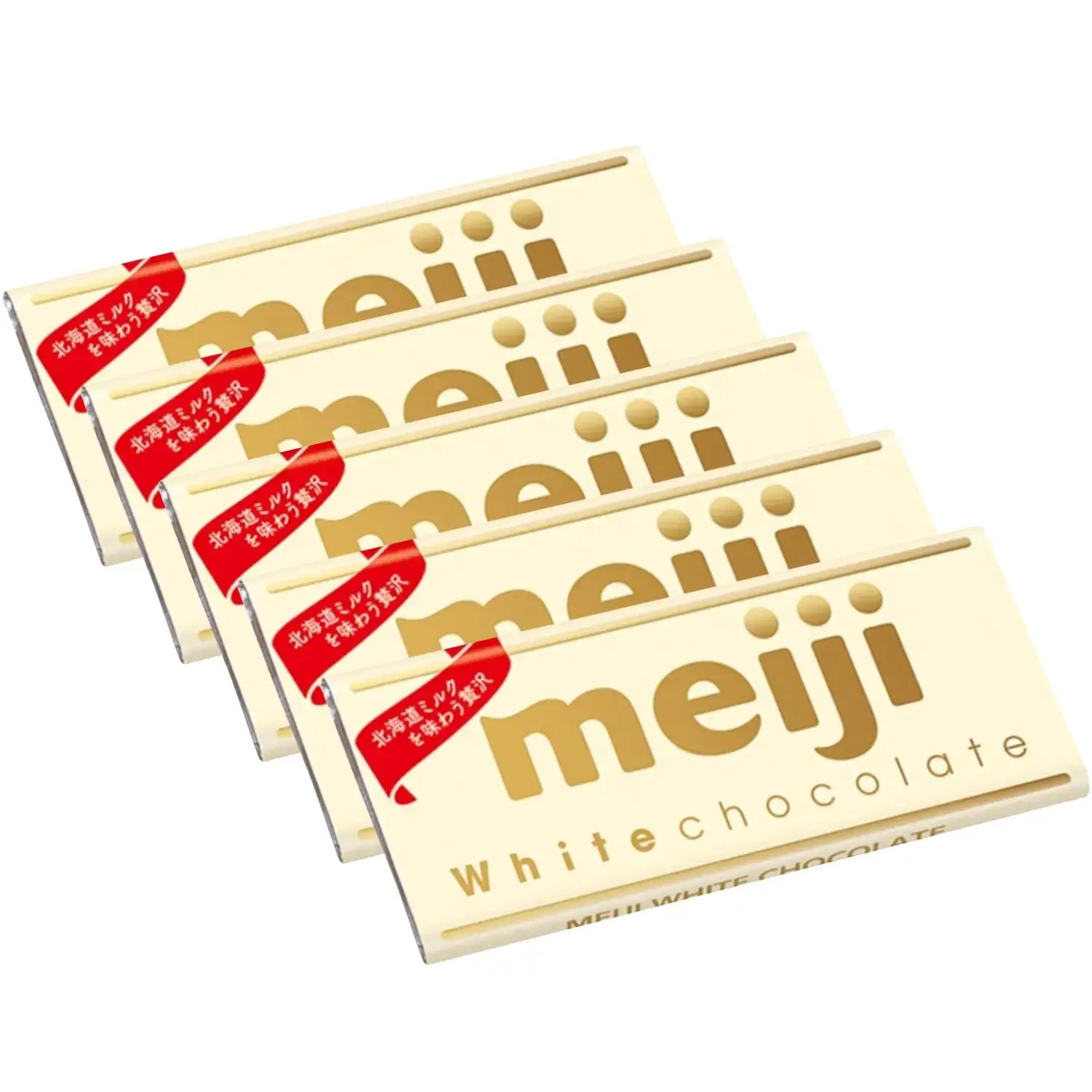 Meiji White Chocolate White Chocolate Bar 40g (Pack of 5)