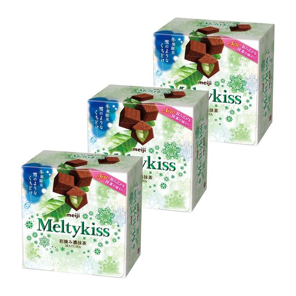 Meltykiss Matcha Soft Melting Choco Matcha Cubes 53g (Pack of 3)