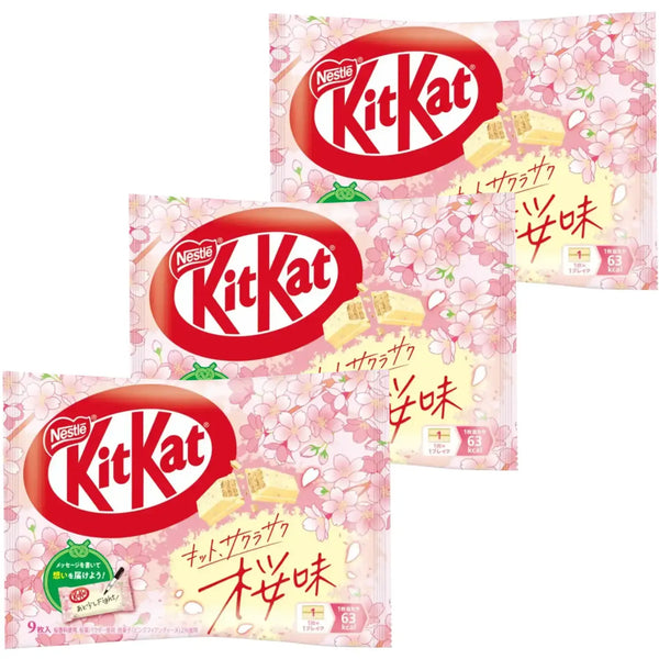Nestlé Kit Kat Sakura Cherry Blossom Flavor KitKat 9 Bars (Pack of 3)