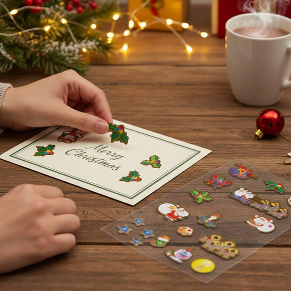 Nippon Seal Gold Foil Christmas Washi Stickers 1 Sheet