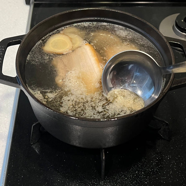 making the pork broth