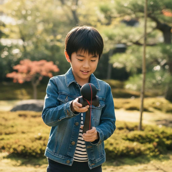 Ozora Kendama Handmade JKA Certified Cup-And-Ball Toy All Black