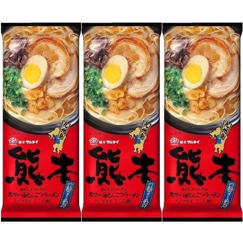 Marutai Kumamoto Ma-Yu Black Garlic Oil Tonkotsu Instant Ramen 3 Packs