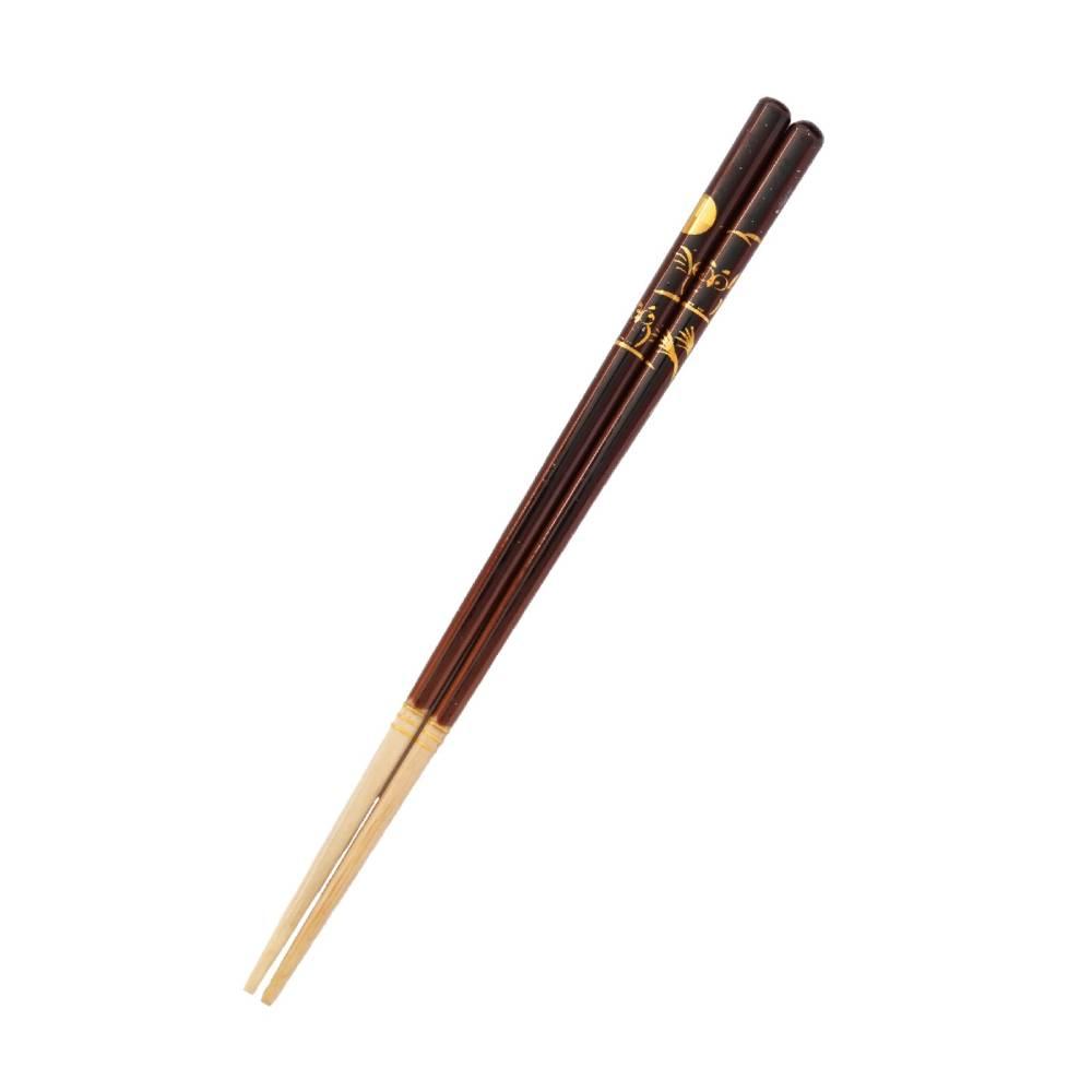 Patented Non-Slip Chopsticks Golden Owl Design Dishwasher Safe 23cm