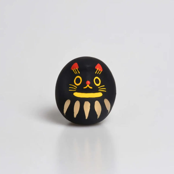 Shirakawa Daruma Cute Black Cat Daruma Doll Good Luck Charm 4.5cm